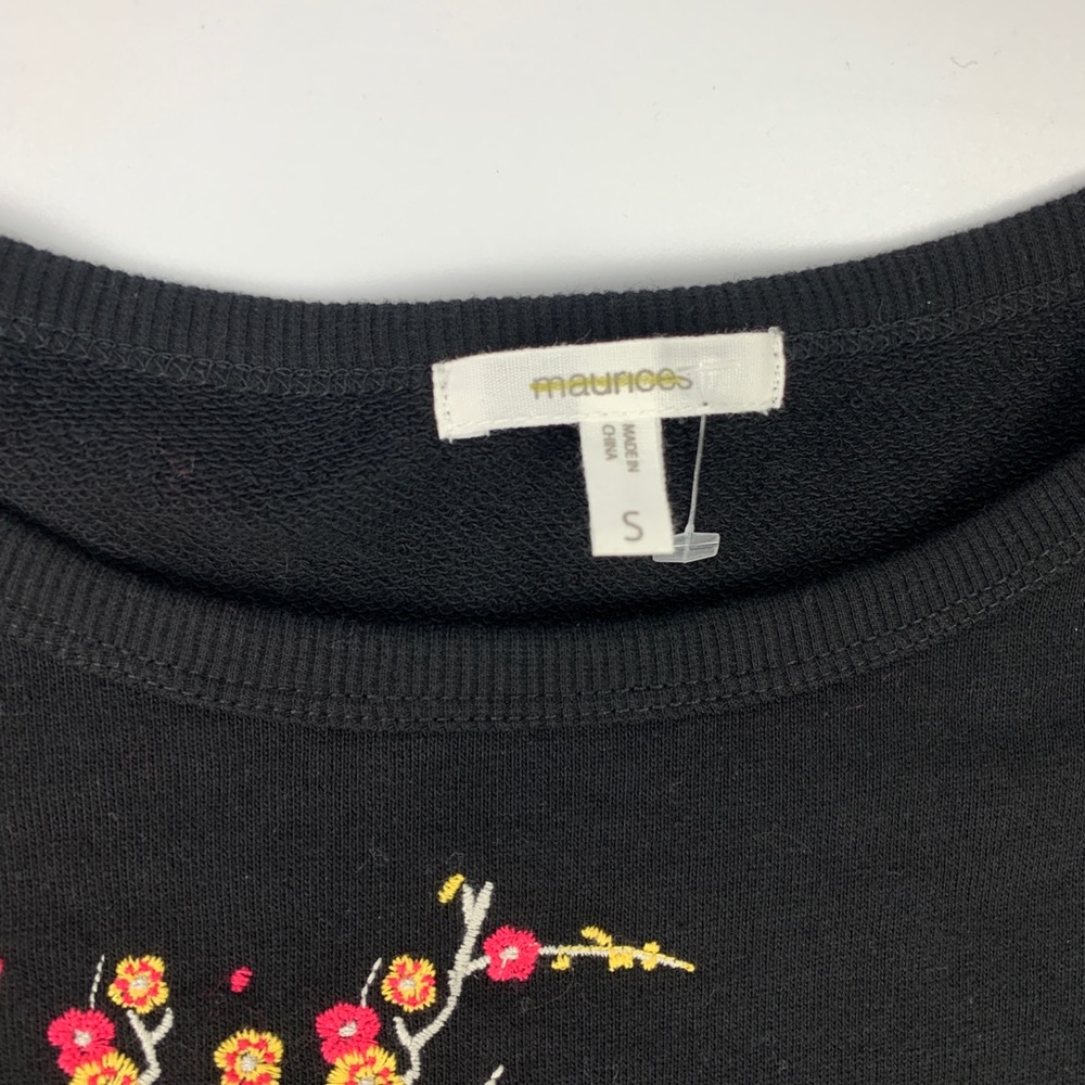 Cold Shoulder Embroidered Sweatshirt Dress View 6